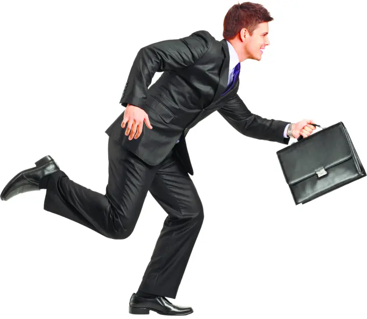 Businessman Running with Briefcase