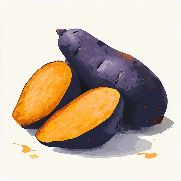 Purple Sweet Potatoes Illustration