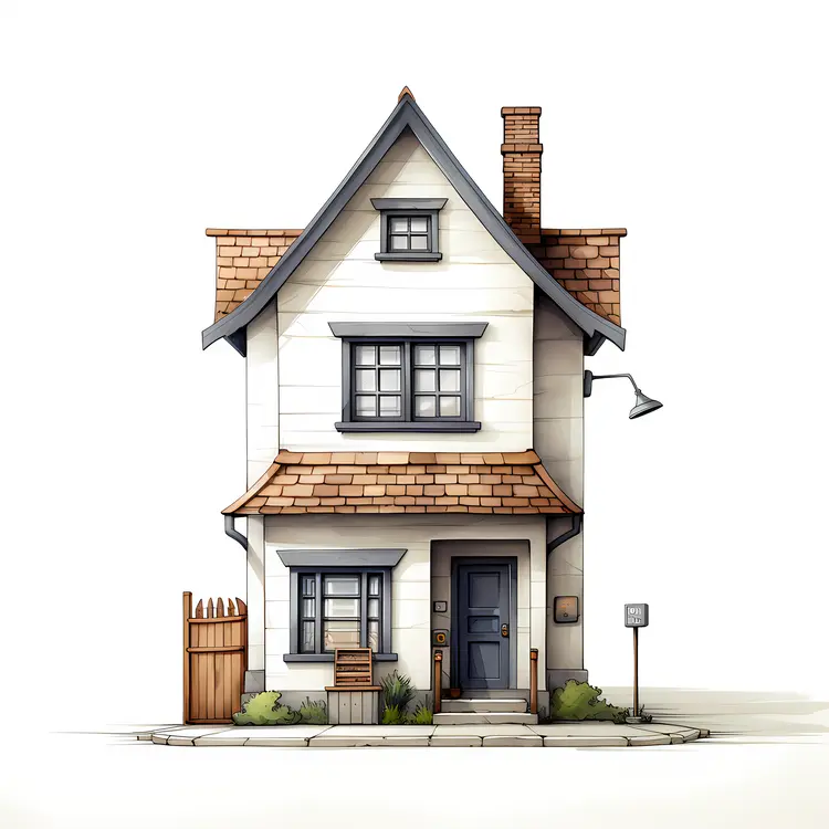 Small cute doodle house