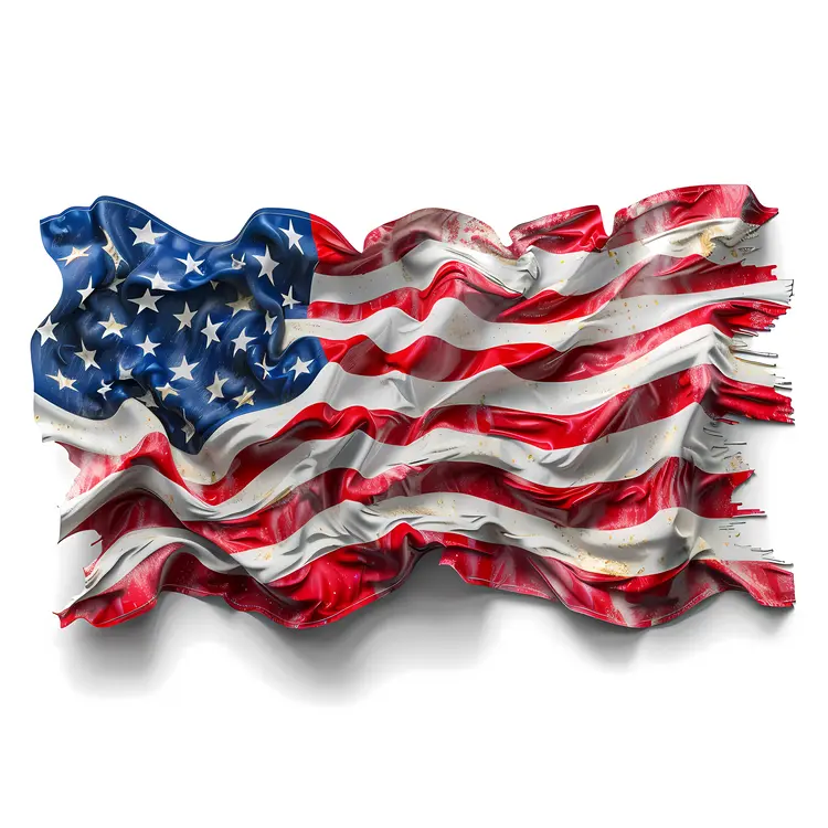Waving American Flag for Patriotism
