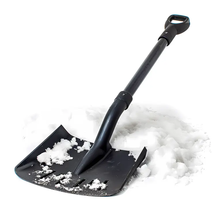 Black Shovel in Snow
