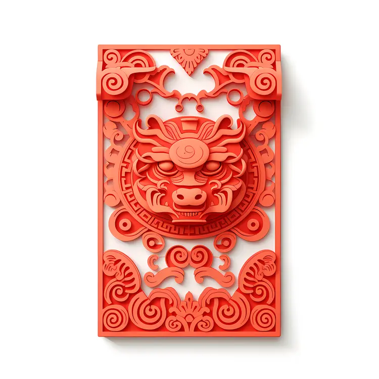 Red Dragon Carving