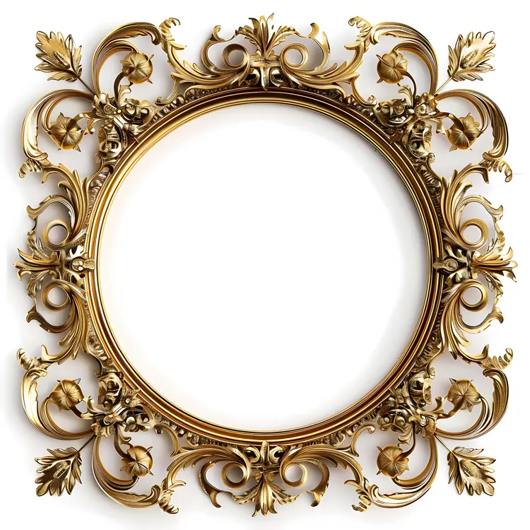 Ornate Square Frame in Gold