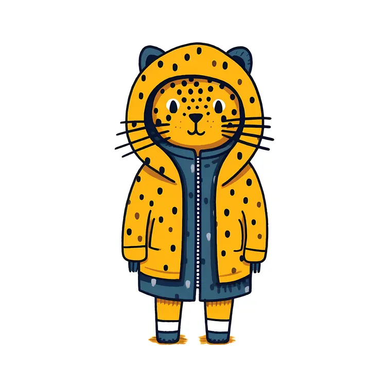 Cute Leopard in a Yellow Coat