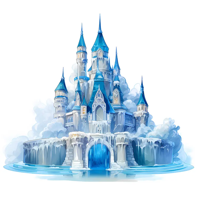 Mystical Ice Castle in Winter