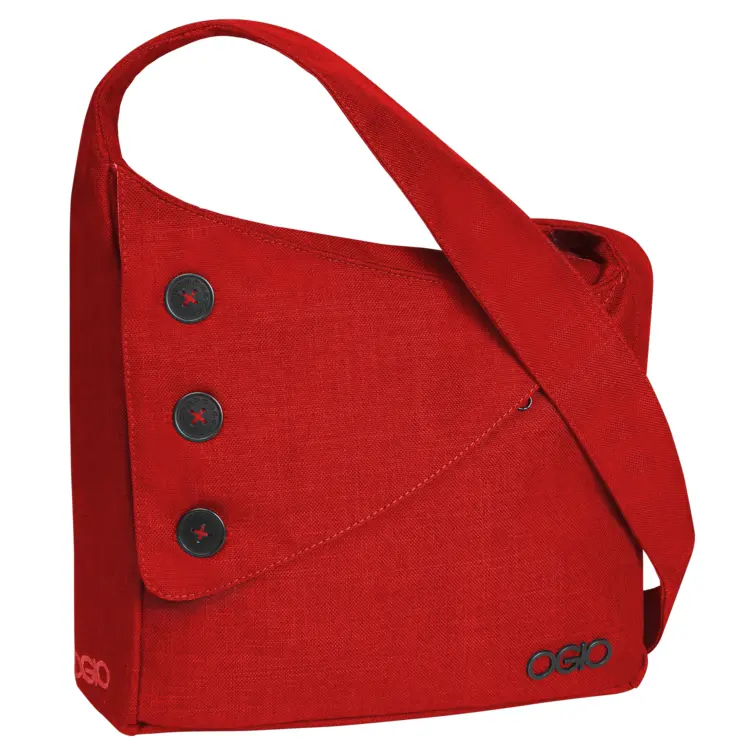 Casual Red Canvas Shoulder Bag