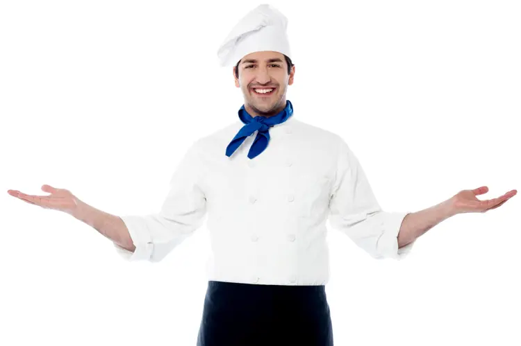 Happy Chef with Open Arms