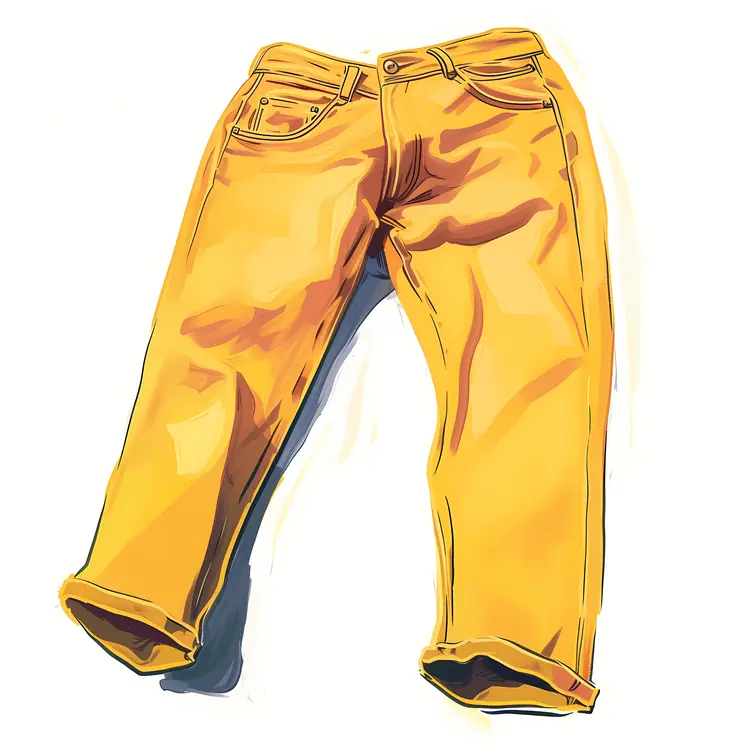 Yellow Jeans Illustration