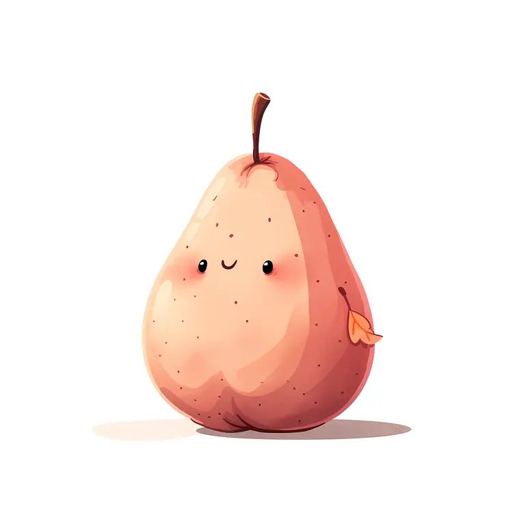 Smiling Cute Pear Cartoon