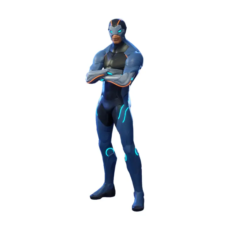 Blue and Black Character for Fortnite