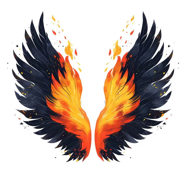Fiery Feathered Wings