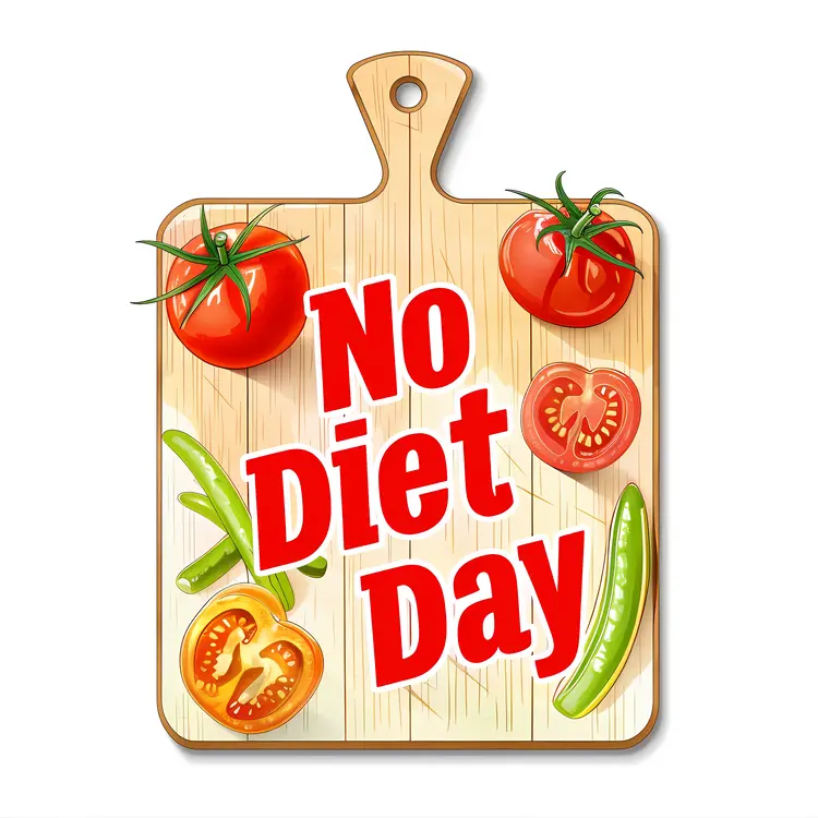 No Diet Day Cutting Board with Vegetables