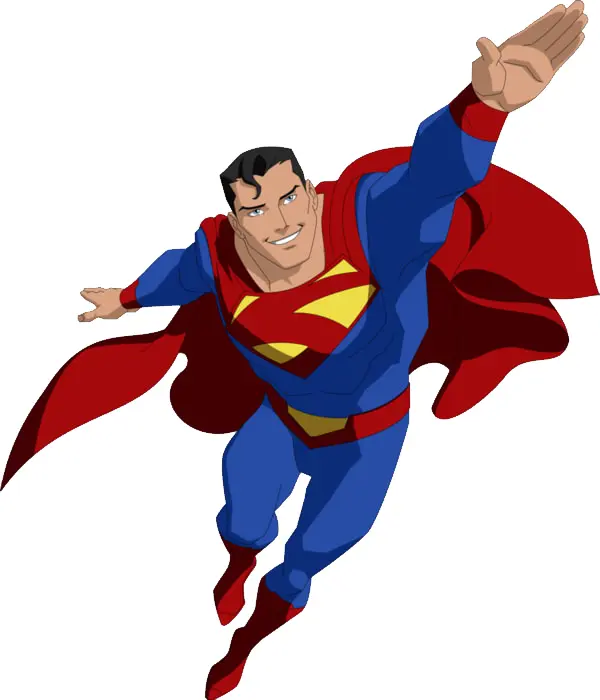 Superman Flying with Fist Forward