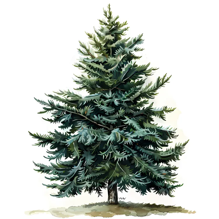 Green Pine Tree Illustration