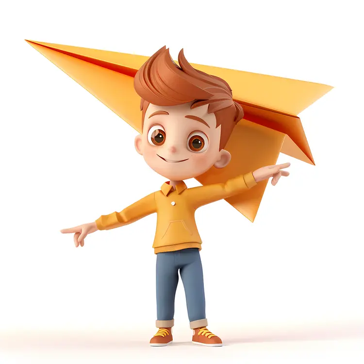 Boy with Paper Plane