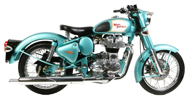 Green Royal Enfield Classic Motorcycle