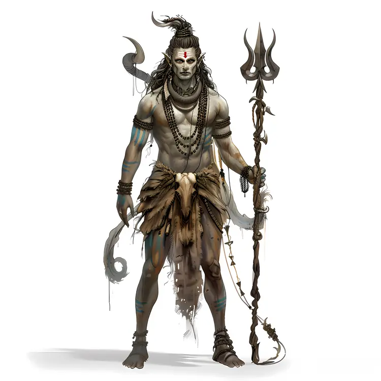 Warrior Shiva with Trident