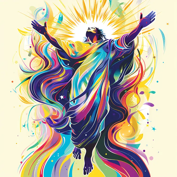Jesus in Vibrant Colors