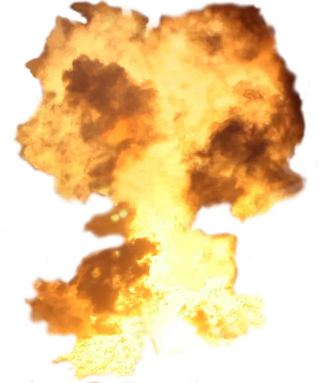 Large Fiery Explosion