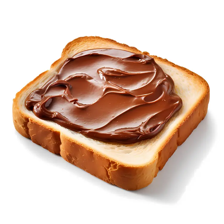 Chocolate Spread on Bread Slice