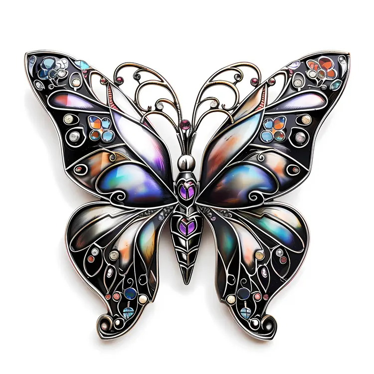 Shiny Metallic Butterfly