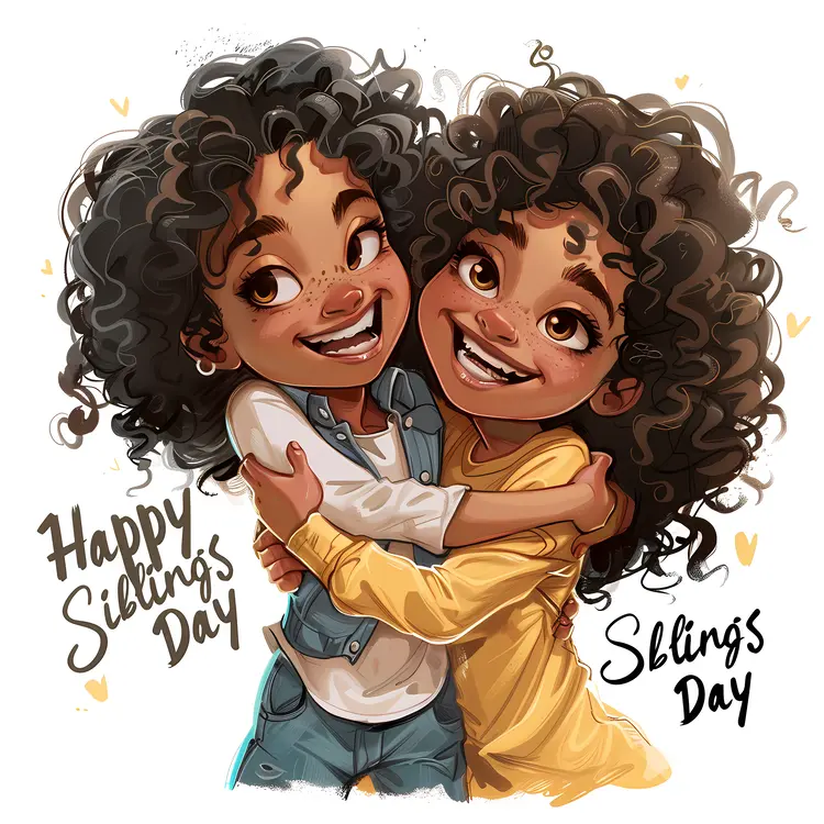 Happy Siblings Day with Smiling Siblings