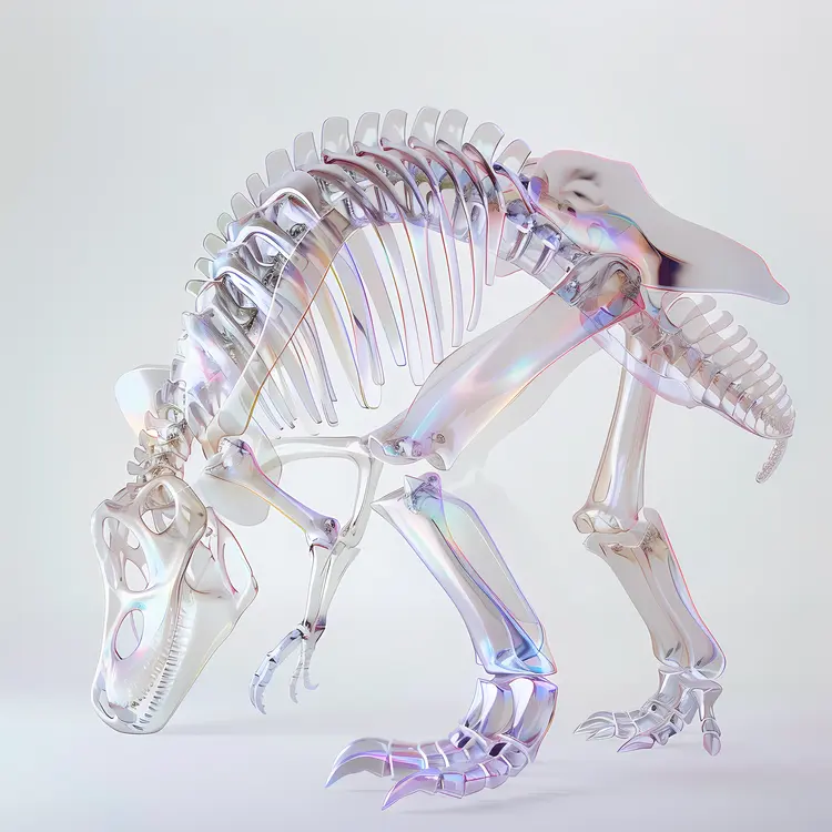 Transparent Dinosaur Skeleton