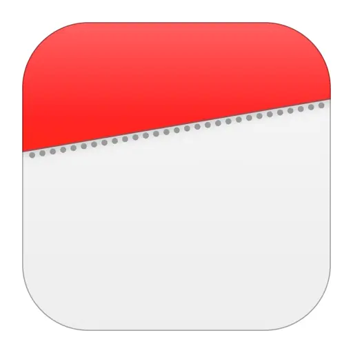Red and White Calendar Icon