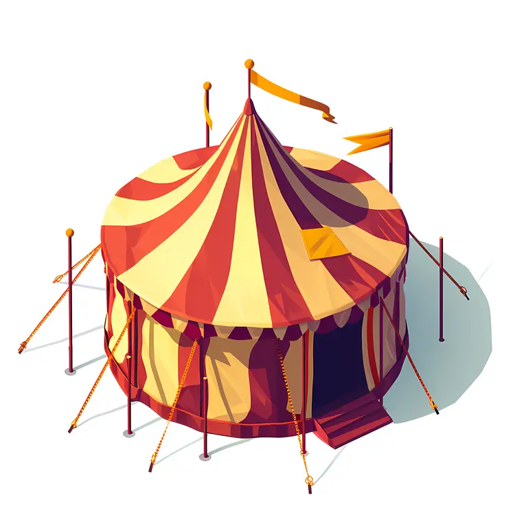 Colorful Striped Circus Tent