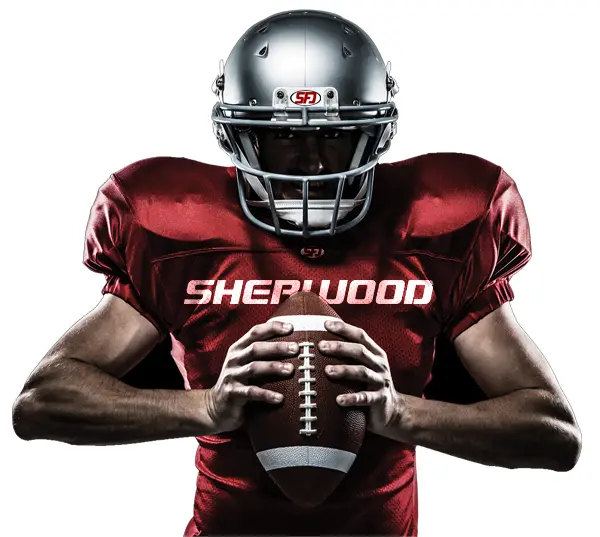 Football Player in Red Jersey