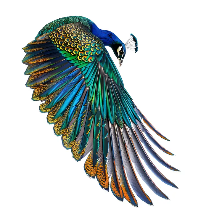 Elegant Peacock with Graceful Feathers