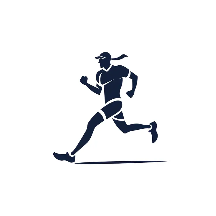 Female Runner Silhouette Illustration