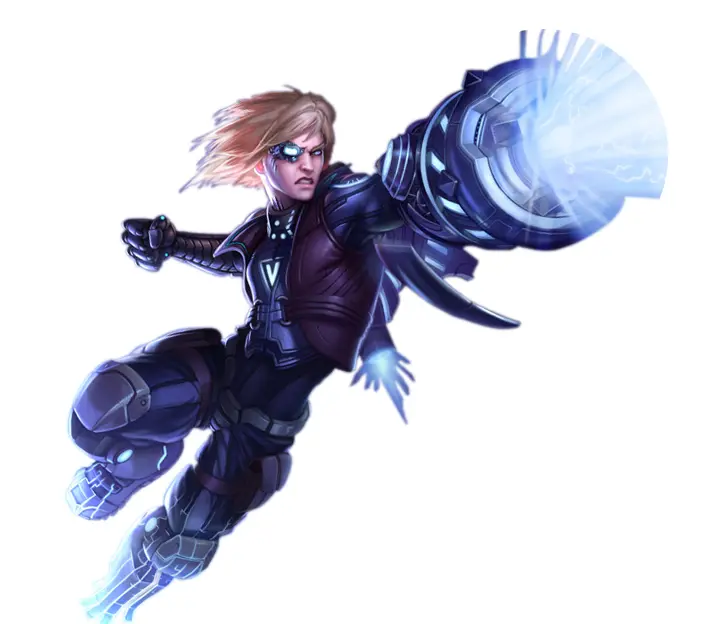 Cyborg Warrior with Energy Blast