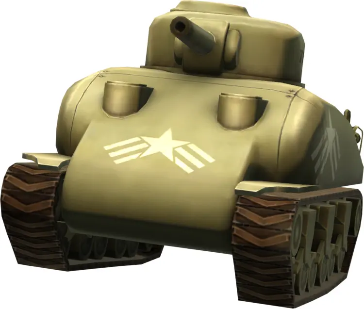 Green Military Tank