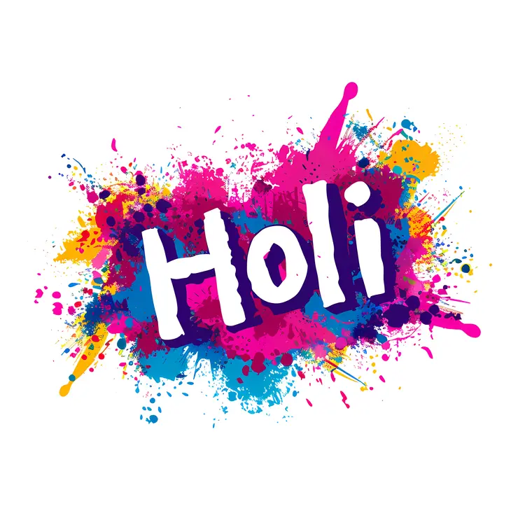 Colorful Holi Festival Art