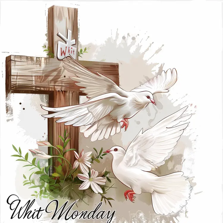 Cross and Doves for Whit Monday