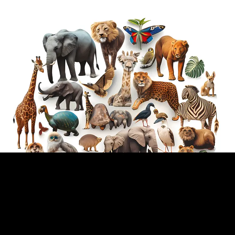 Wildlife Collection in a Jungle