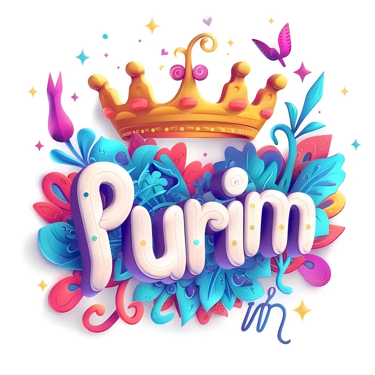 Purim Text with Crown