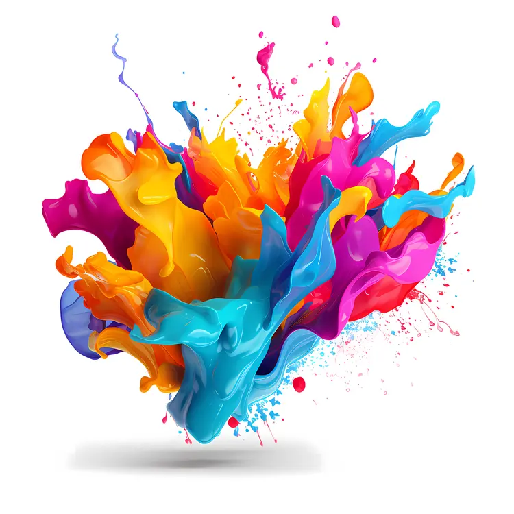 Dynamic Colorful Paint Splash