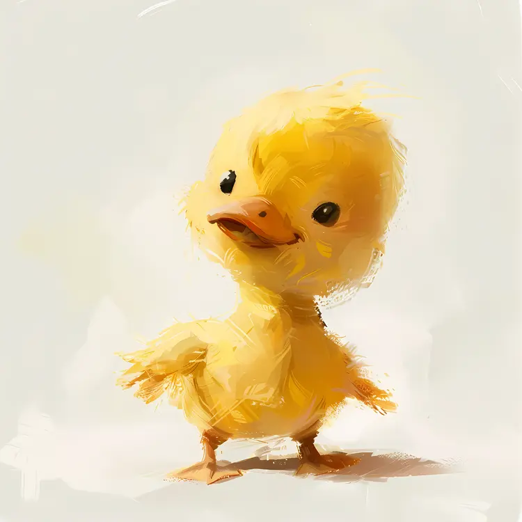 Adorable Yellow Duck Painting