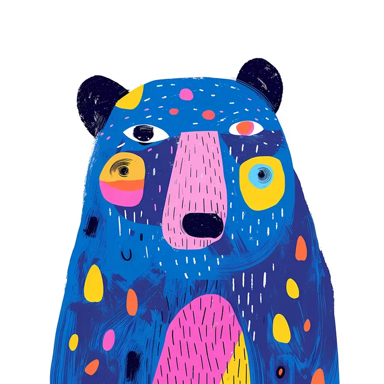 Colorful Bear Illustration