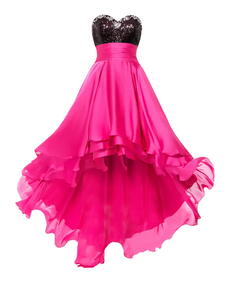 Elegant Pink and Black Dress