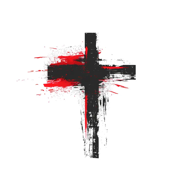 Abstract Cross Art