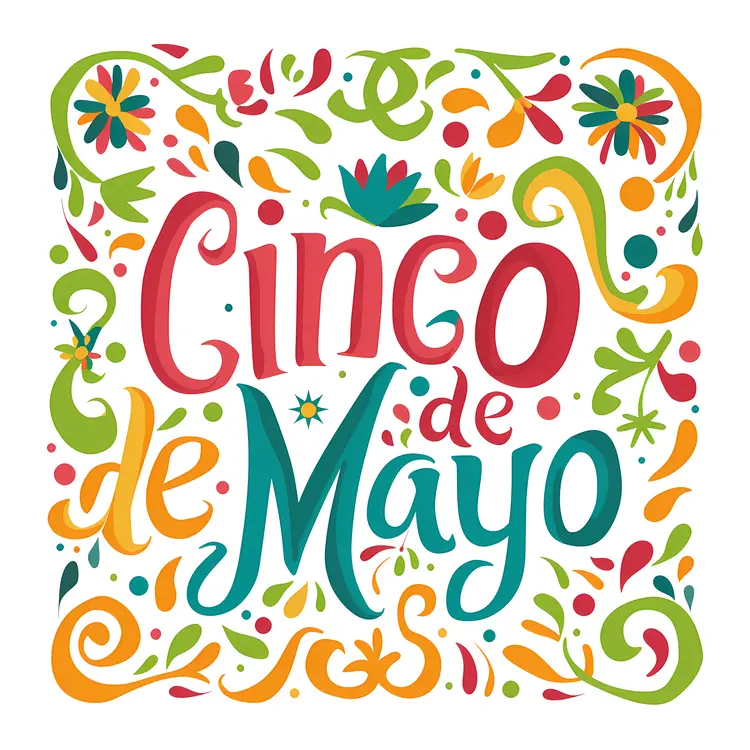 Cinco de Mayo Colorful Floral Design