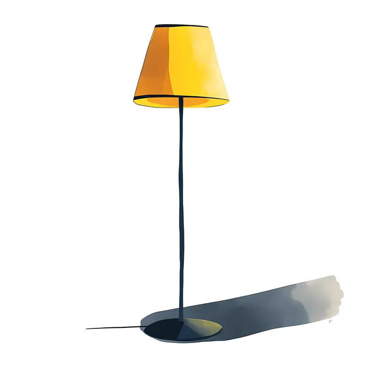 Yellow Floor Lamp Illustration