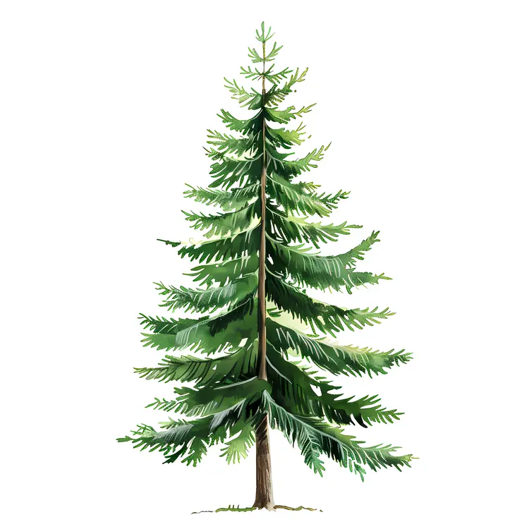 Green Pine Tree Illustration
