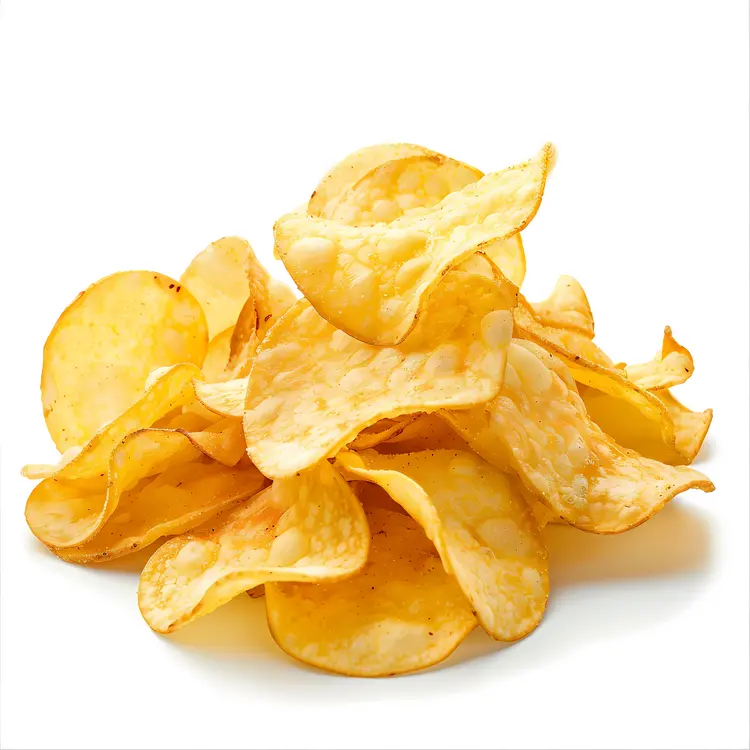 Pile of Crispy Potato Chips