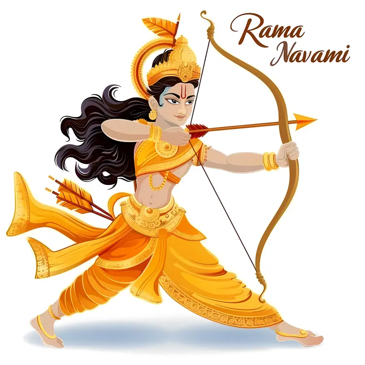 Rama Navami Archer Illustration