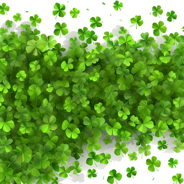Dense Green Clover Field