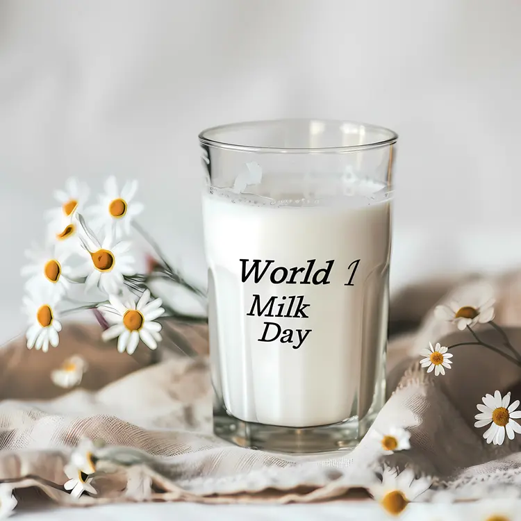 World Milk Day Celebration with Glass of Milk